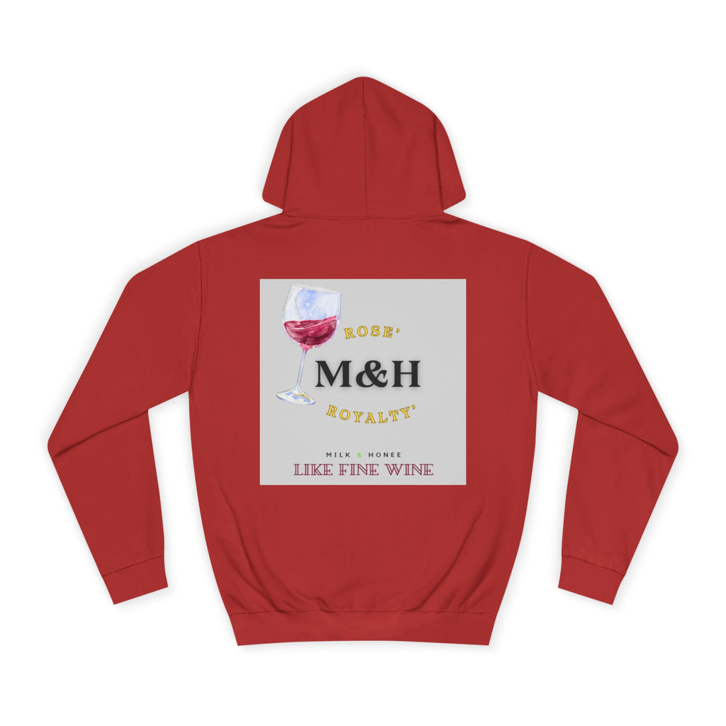 Wine Club Hoodie — "M&H Rose 2" Graphic College Pullover