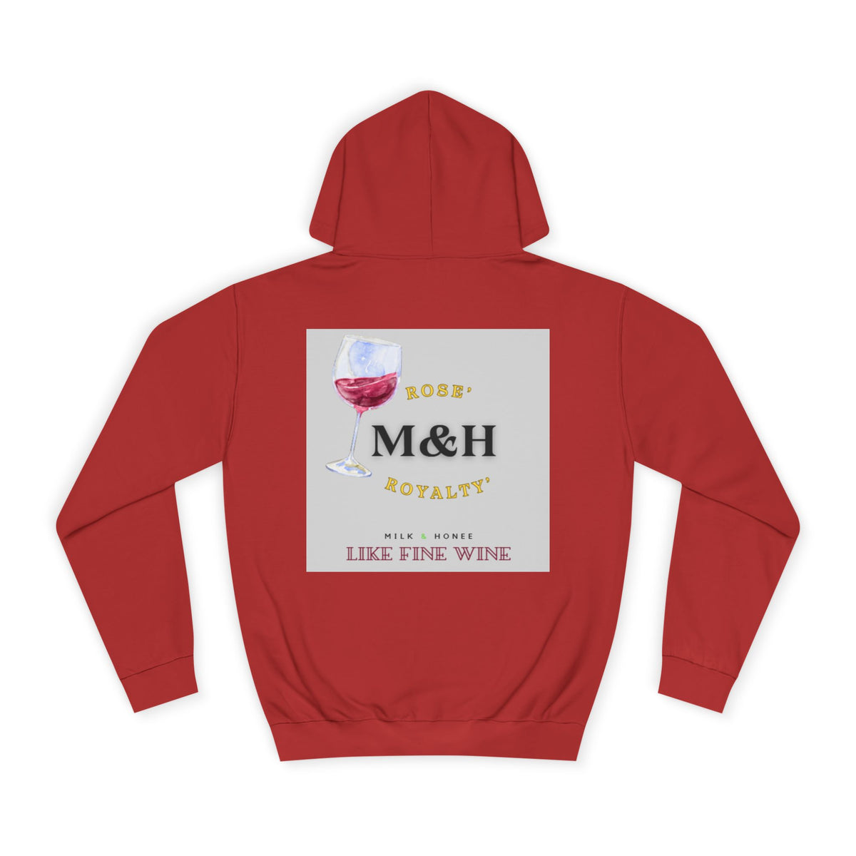 Wine Club Hoodie — "M&H Rose 2" Graphic College Pullover