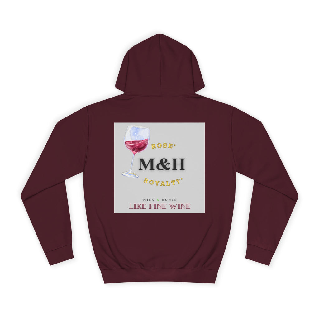 Wine Club Hoodie — "M&H Rose 2" Graphic College Pullover
