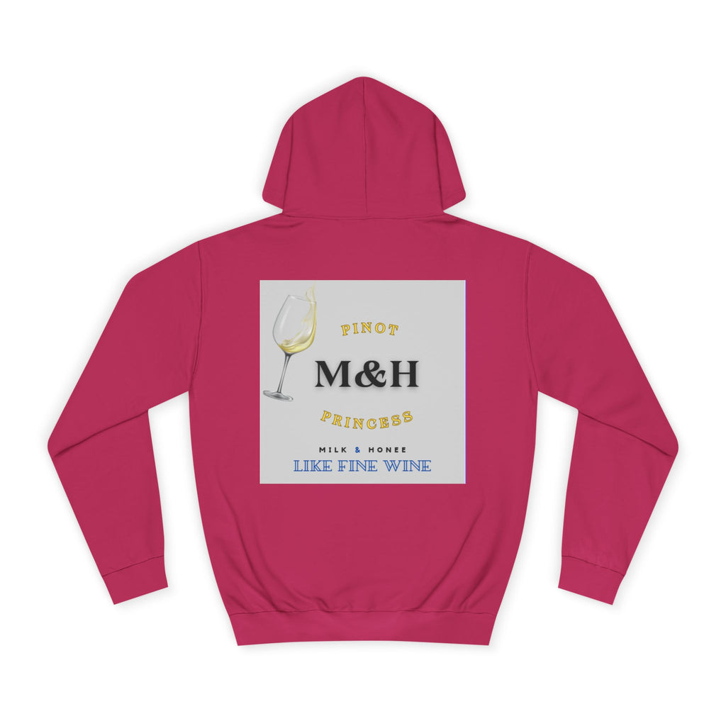 Wine Club Hoodie — "M&H Grigio Flow" Graphic College Pullover