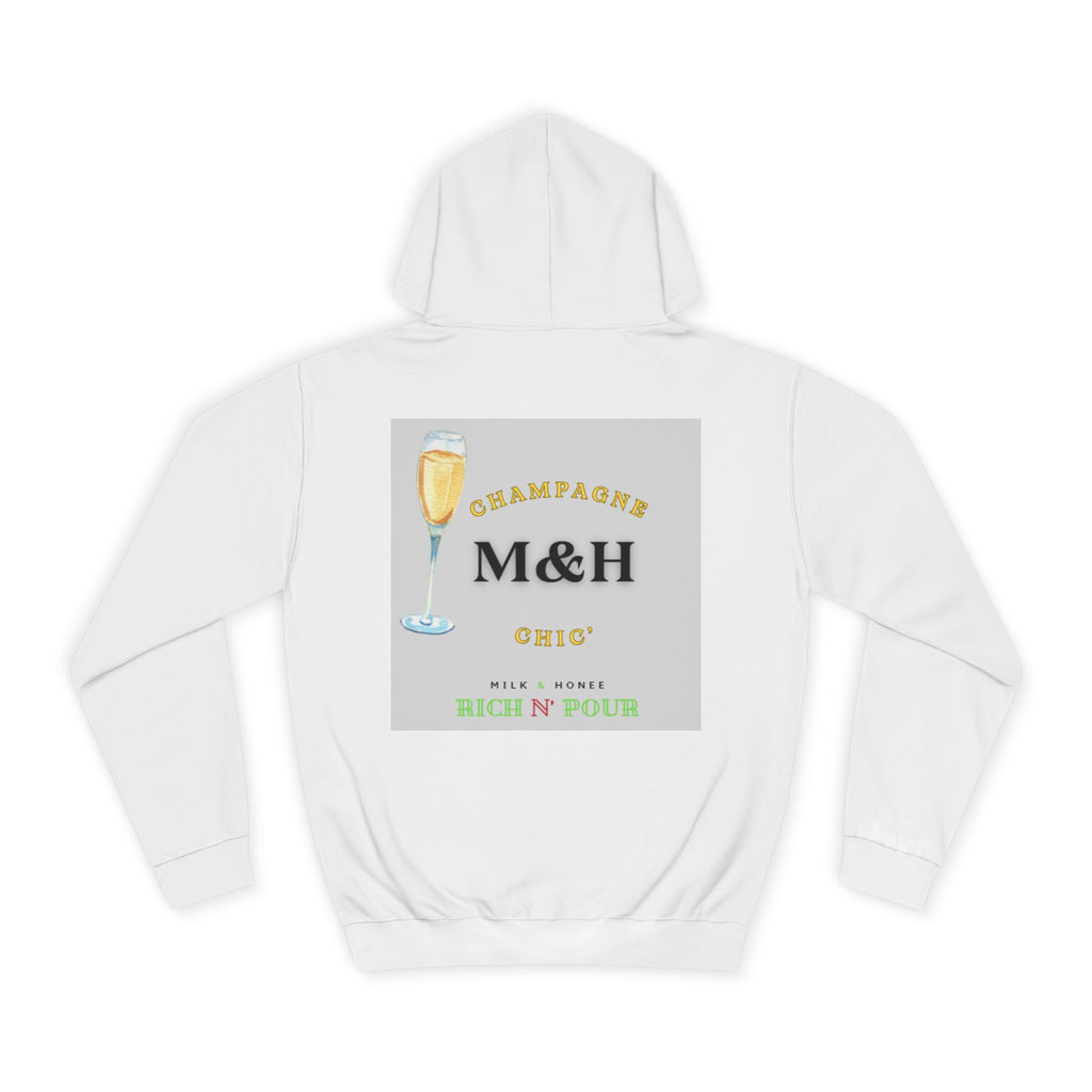 Wine Club Hoodie — "M&H Bubbly" Graphic College Pullover
