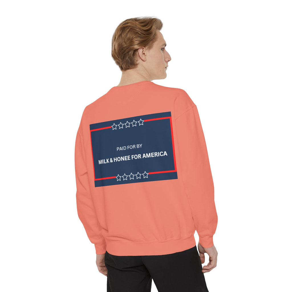 FAFO 2026 Sweatshirt — Political Parody Crewneck (Milk & Honee for America)
