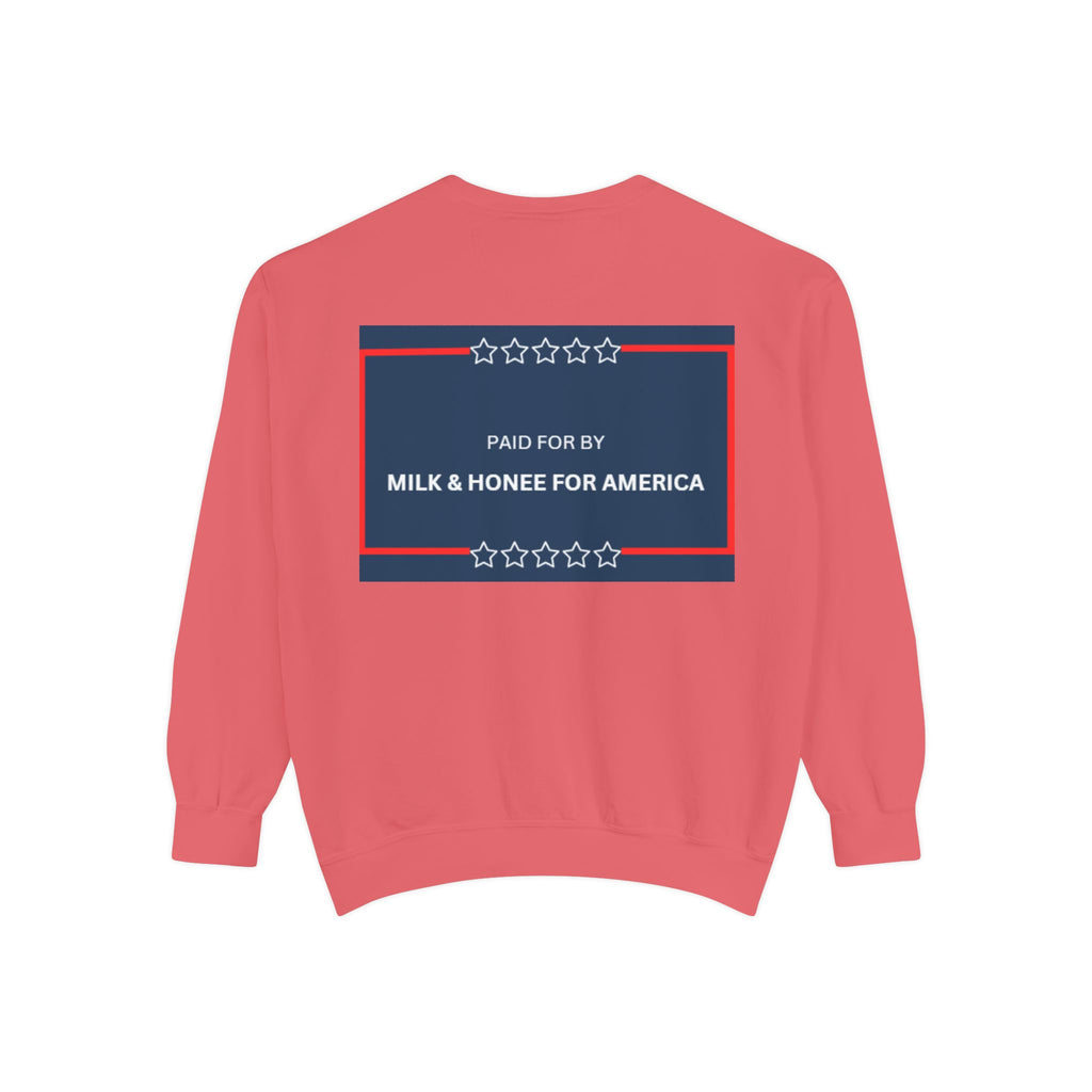 FAFO 2026 Sweatshirt — Political Parody Crewneck (Milk & Honee for America)