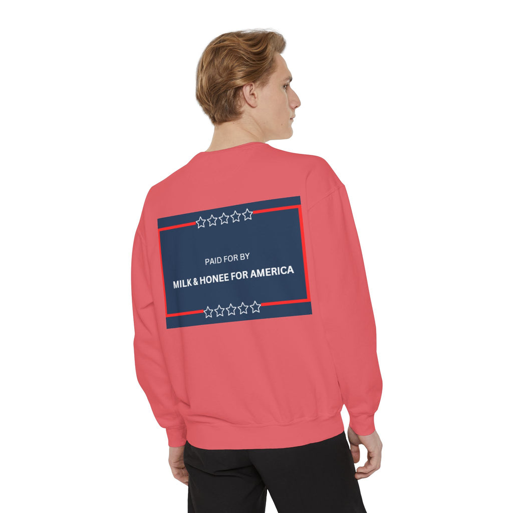 FAFO 2026 Sweatshirt — Political Parody Crewneck (Milk & Honee for America)