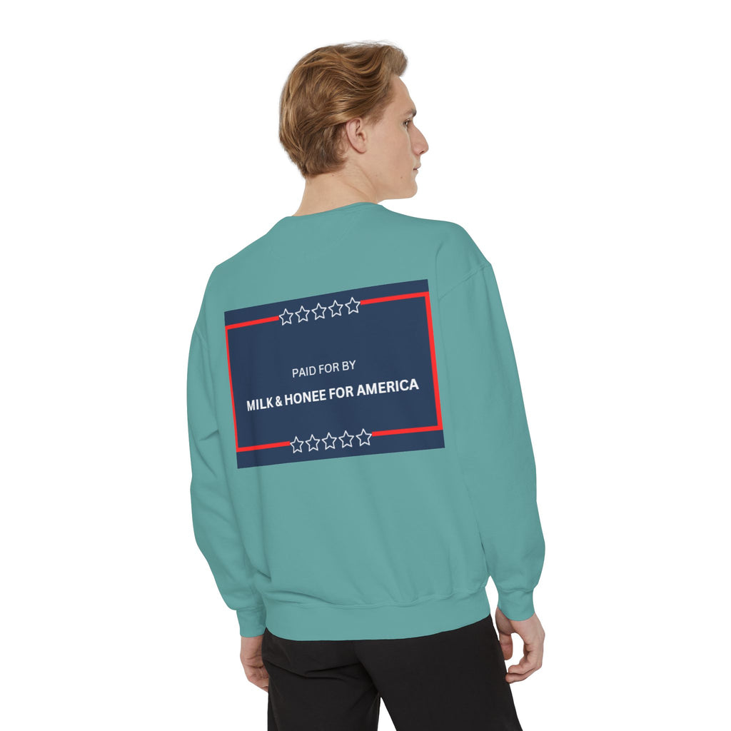 FAFO 2026 Sweatshirt — Political Parody Crewneck (Milk & Honee for America)