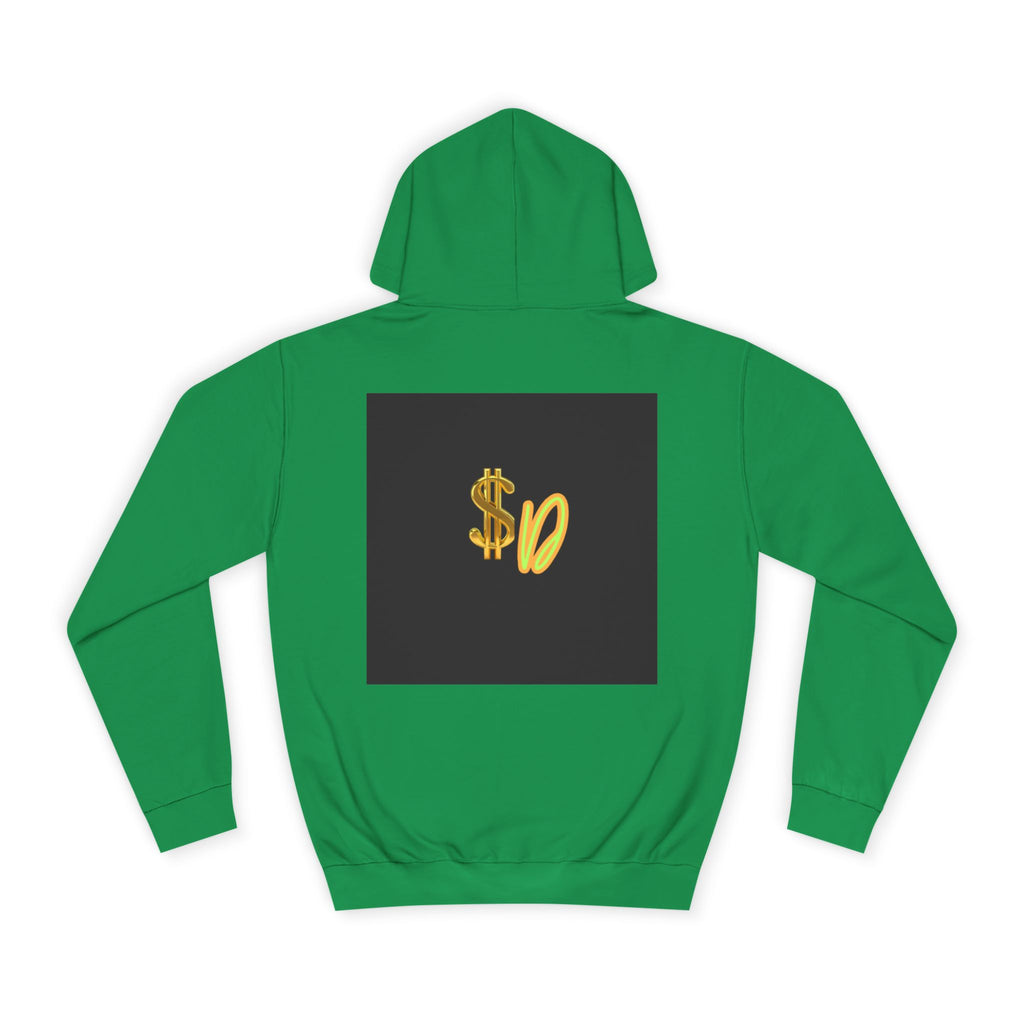 College Hoodie — Retro 'SD' Graphic Pullover