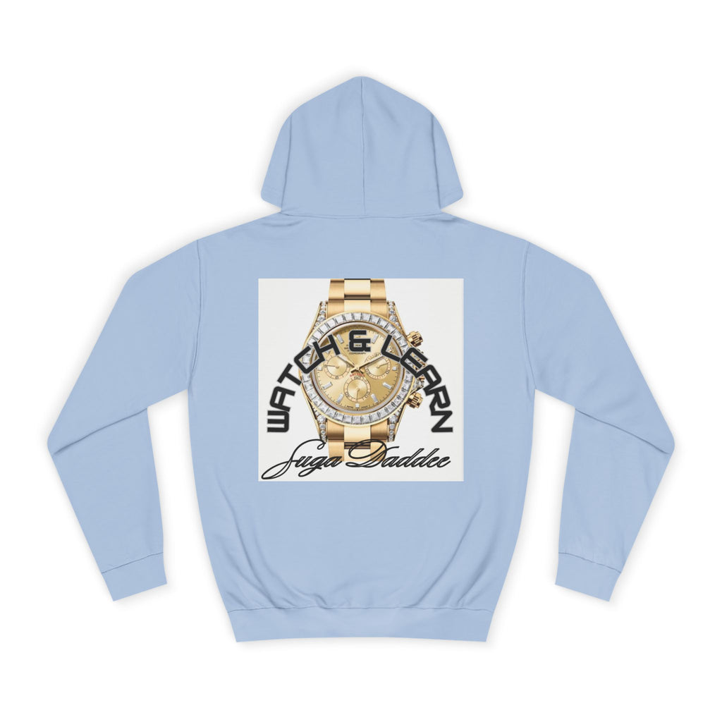 College Hoodie — Retro 'Watch n Learn Gold' Graphic Pullover