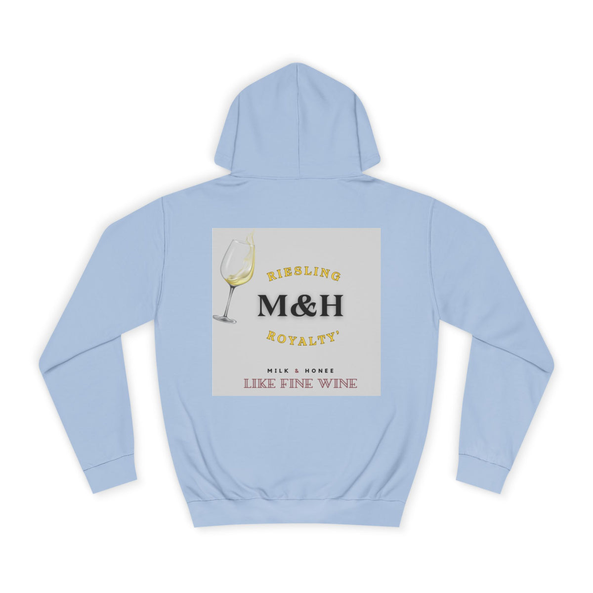 Wine Club Hoodie — "M&H Ries" Graphic College Pullover