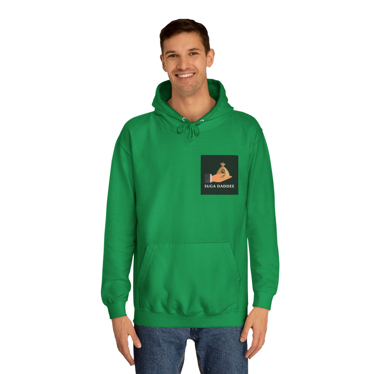 College Hoodie — Retro 'SD' Graphic Pullover