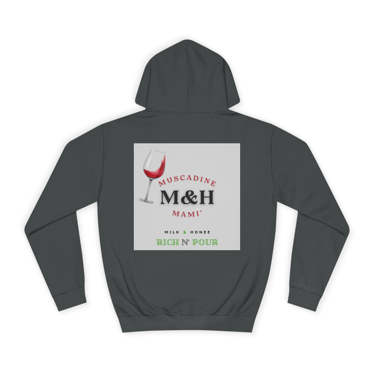 Wine Club Hoodie — "M&H Muscat" Graphic College Pullover