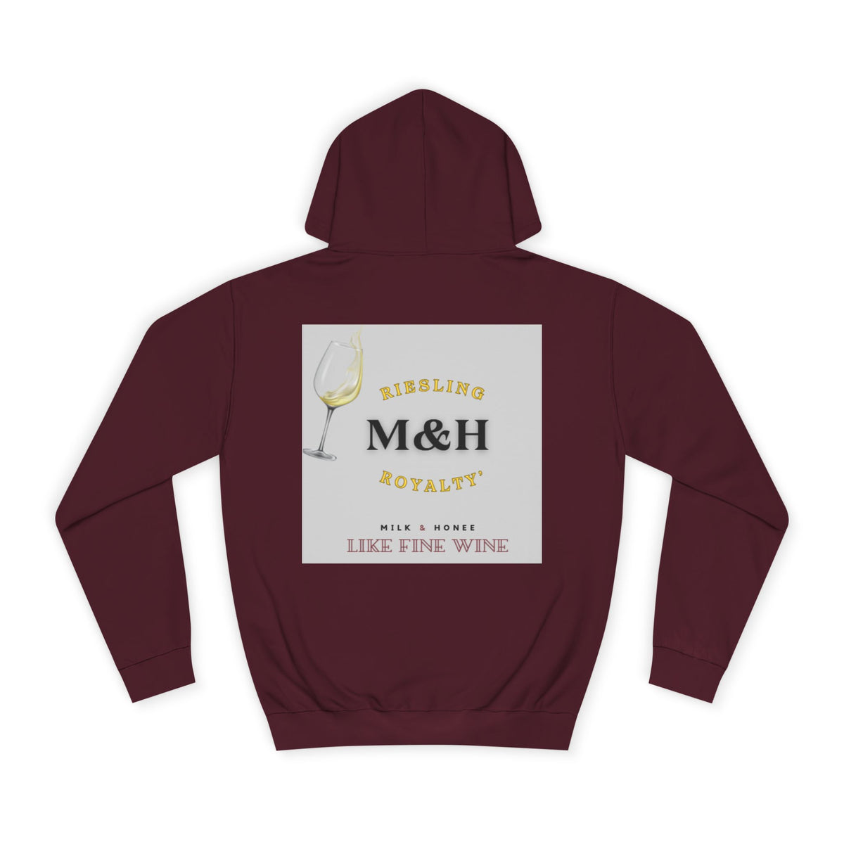 Wine Club Hoodie — "M&H Ries" Graphic College Pullover