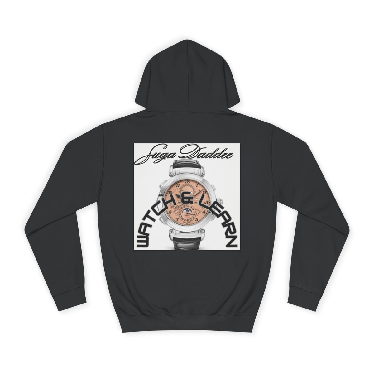 College Hoodie — Retro 'Watch n Learn Rose' Graphic Pullover