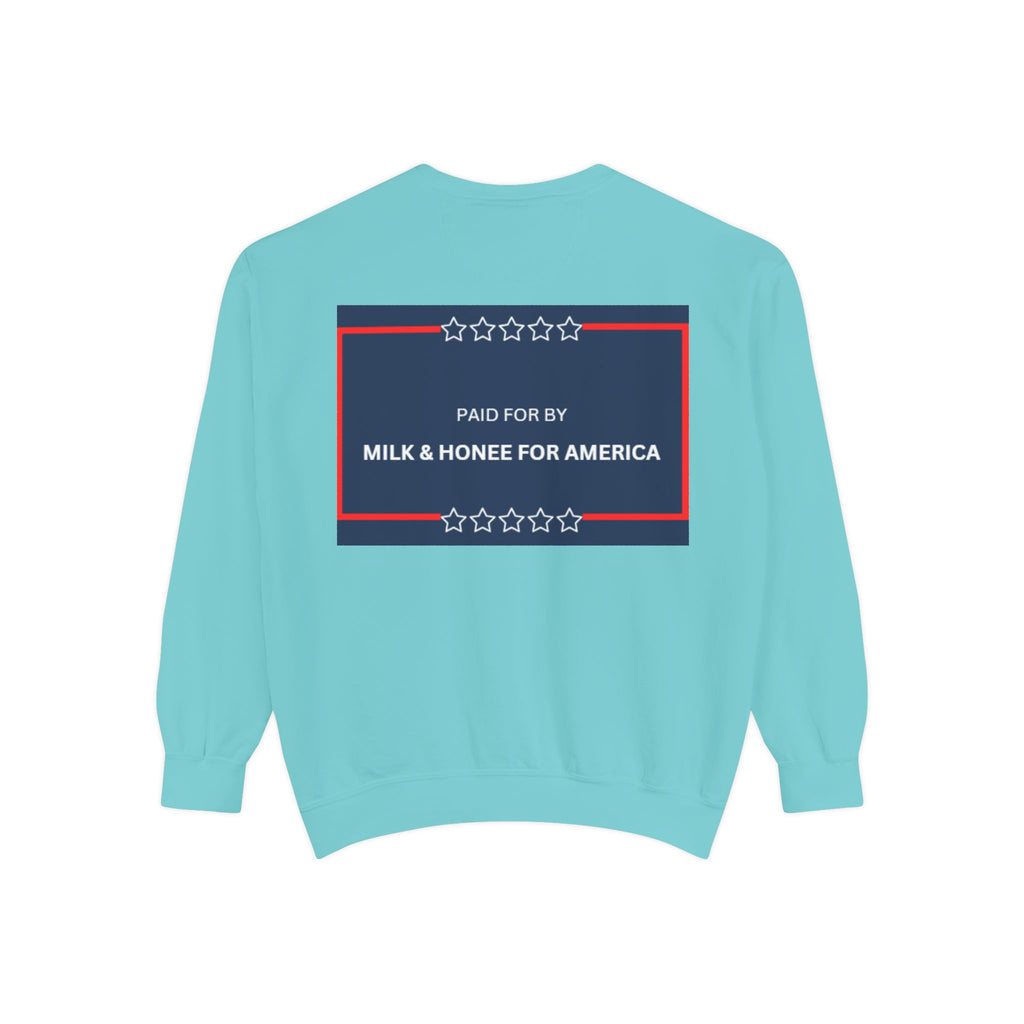 FAFO 2026 Sweatshirt — Political Parody Crewneck (Milk & Honee for America)