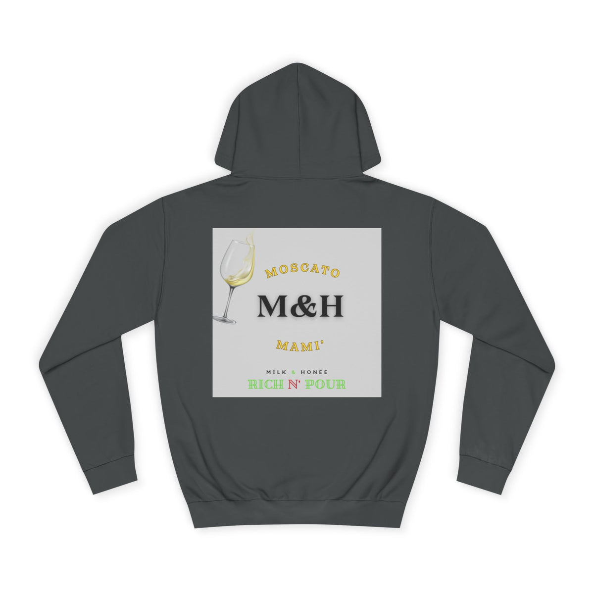 Wine Club Hoodie — "M&H Moscato" Graphic College Pullover