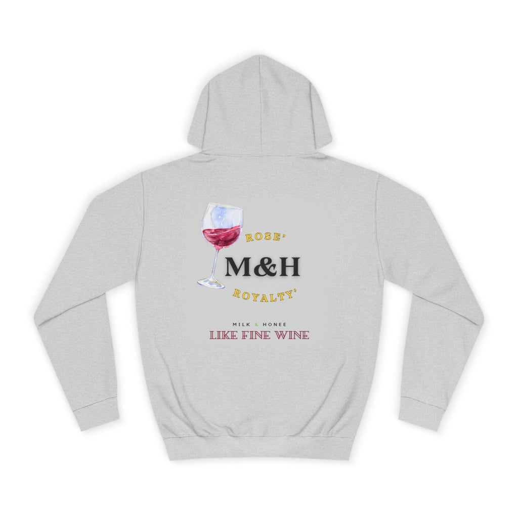 Wine Club Hoodie — "M&H Rose 2" Graphic College Pullover