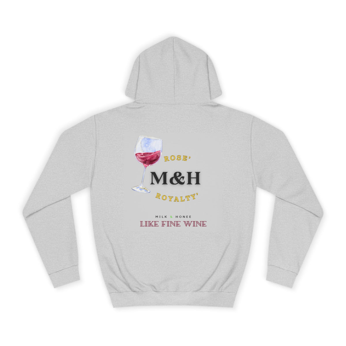 Wine Club Hoodie — "M&H Rose 2" Graphic College Pullover