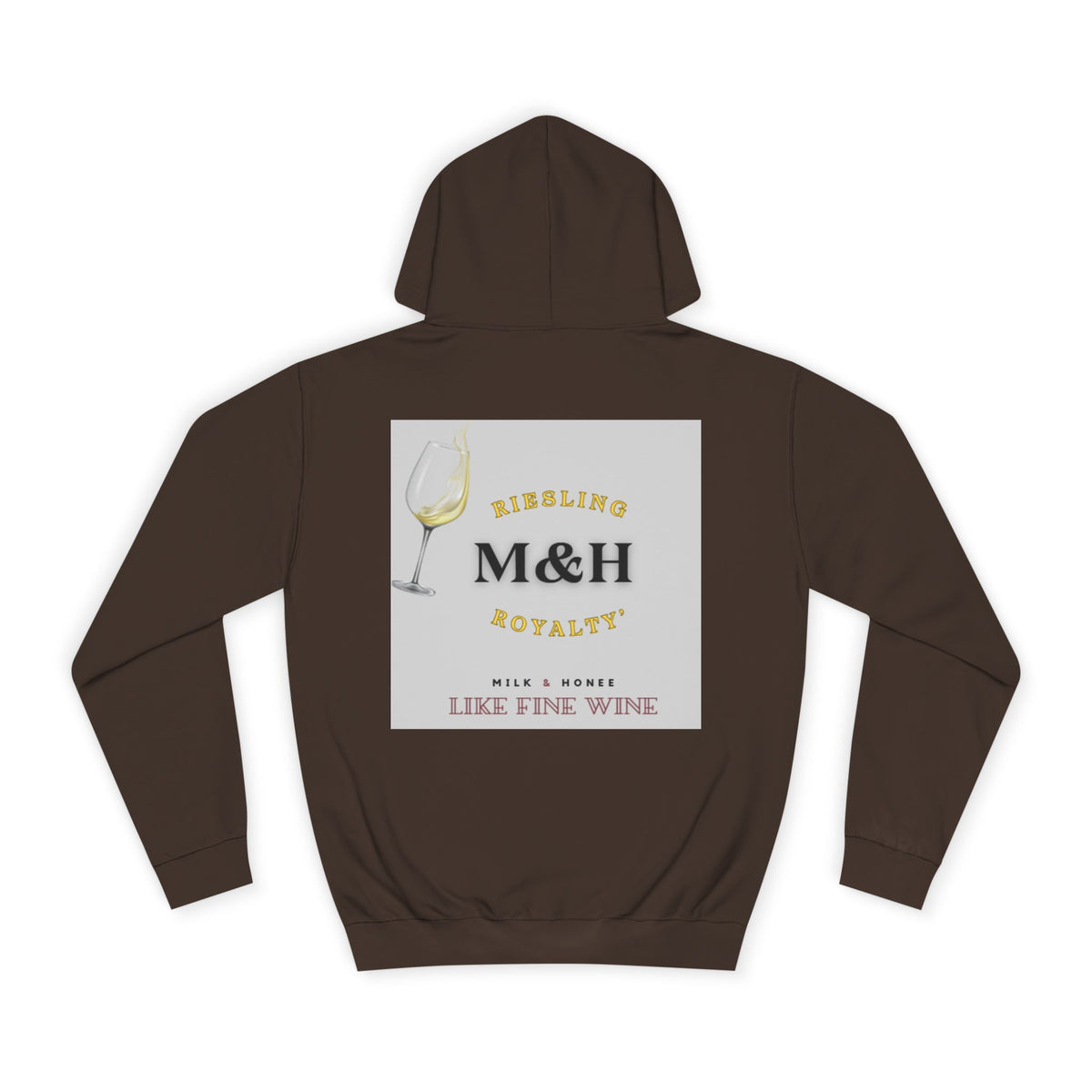 Wine Club Hoodie — "M&H Ries" Graphic College Pullover