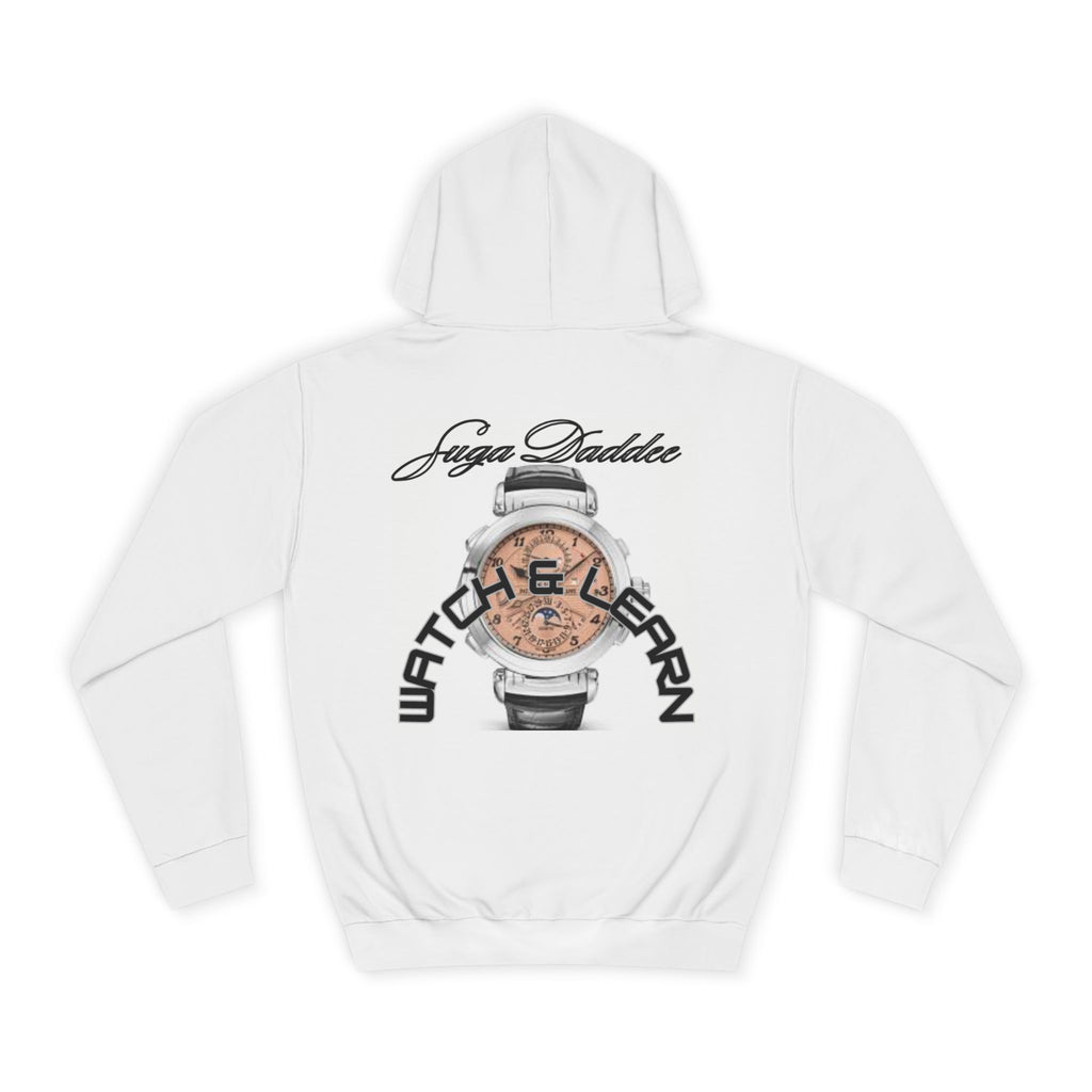 College Hoodie — Retro 'Watch n Learn Rose' Graphic Pullover