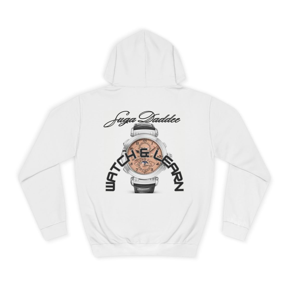 College Hoodie — Retro 'Watch n Learn Rose' Graphic Pullover