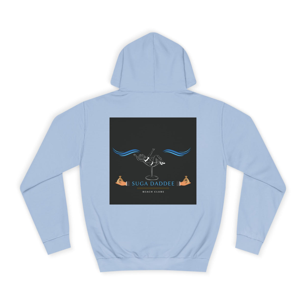 College Hoodie — Retro 'Beach Club' Graphic Pullover