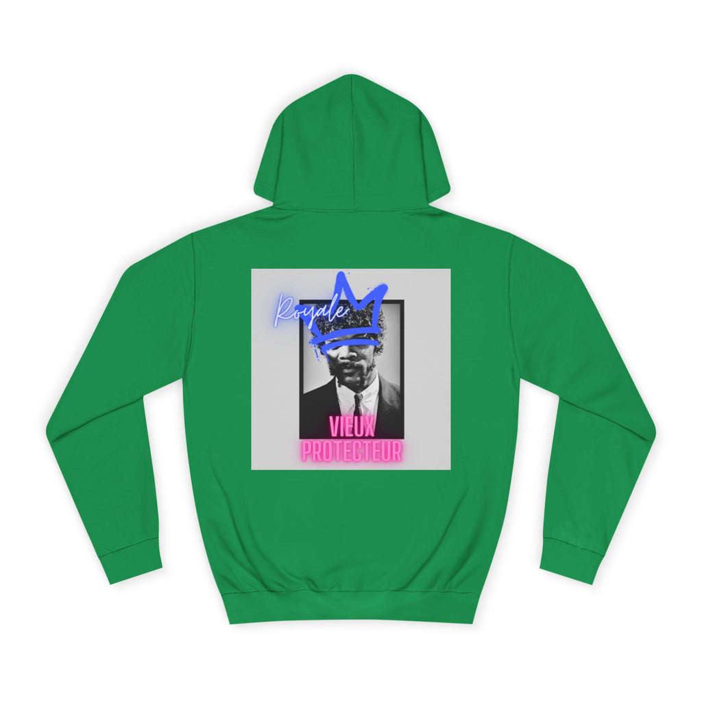 College Hoodie — Retro Neon 'Royale' Graphic Pullover