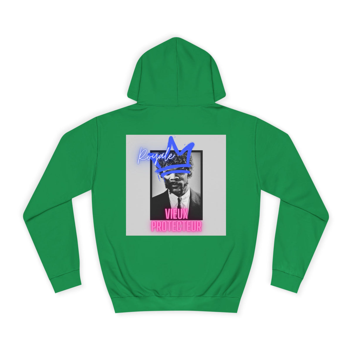 College Hoodie — Retro Neon 'Royale' Graphic Pullover
