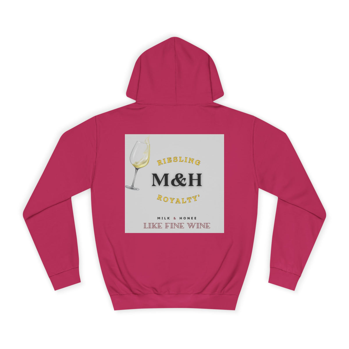 Wine Club Hoodie — "M&H Ries" Graphic College Pullover