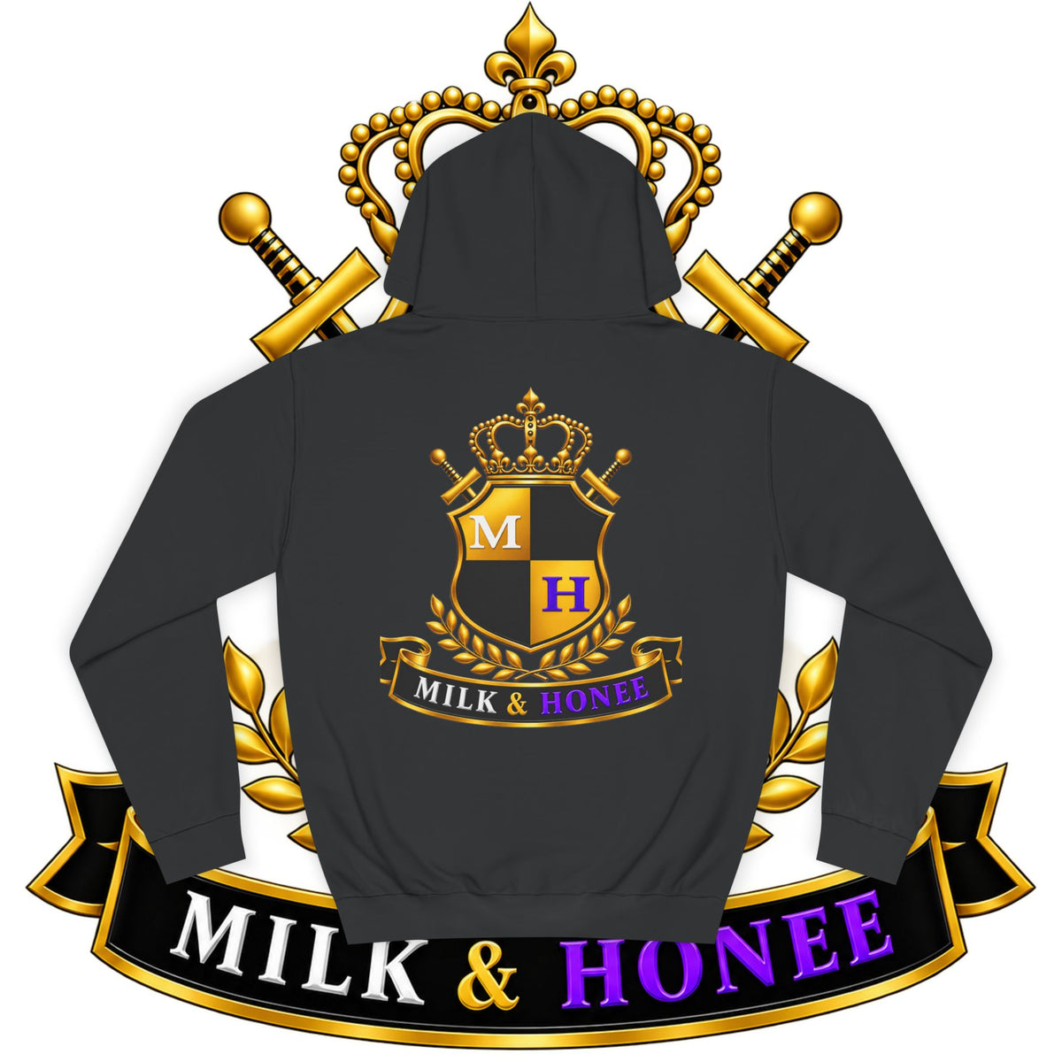 M&H Hoodie — "QUEEN'S CREST" Graphic College Pullover
