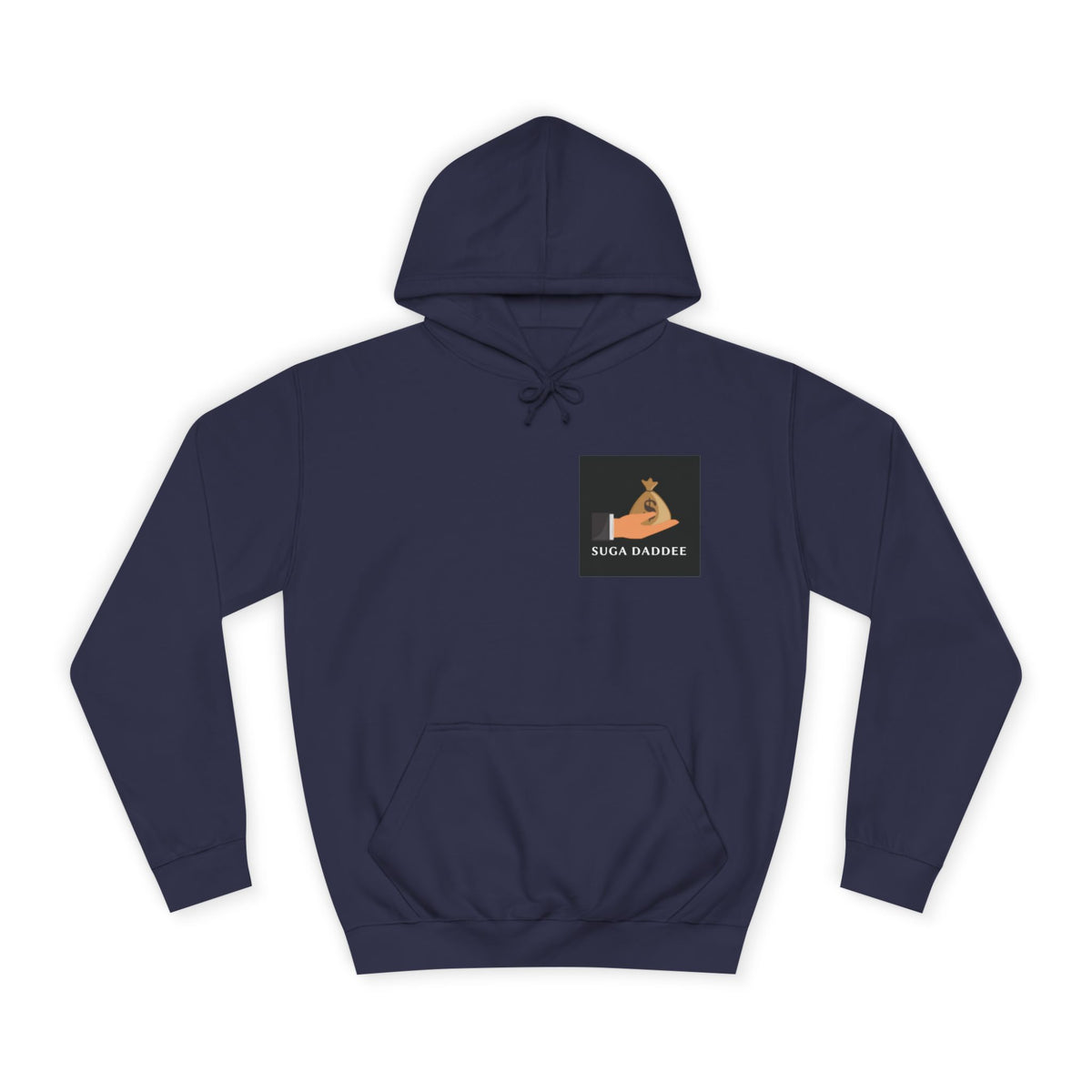College Hoodie — Retro 'SD' Graphic Pullover