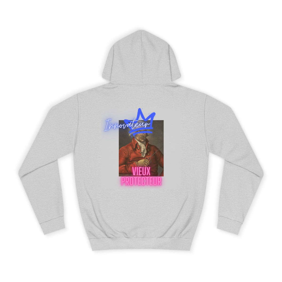 College Hoodie — Retro Neon 'Brozart' Graphic Pullover
