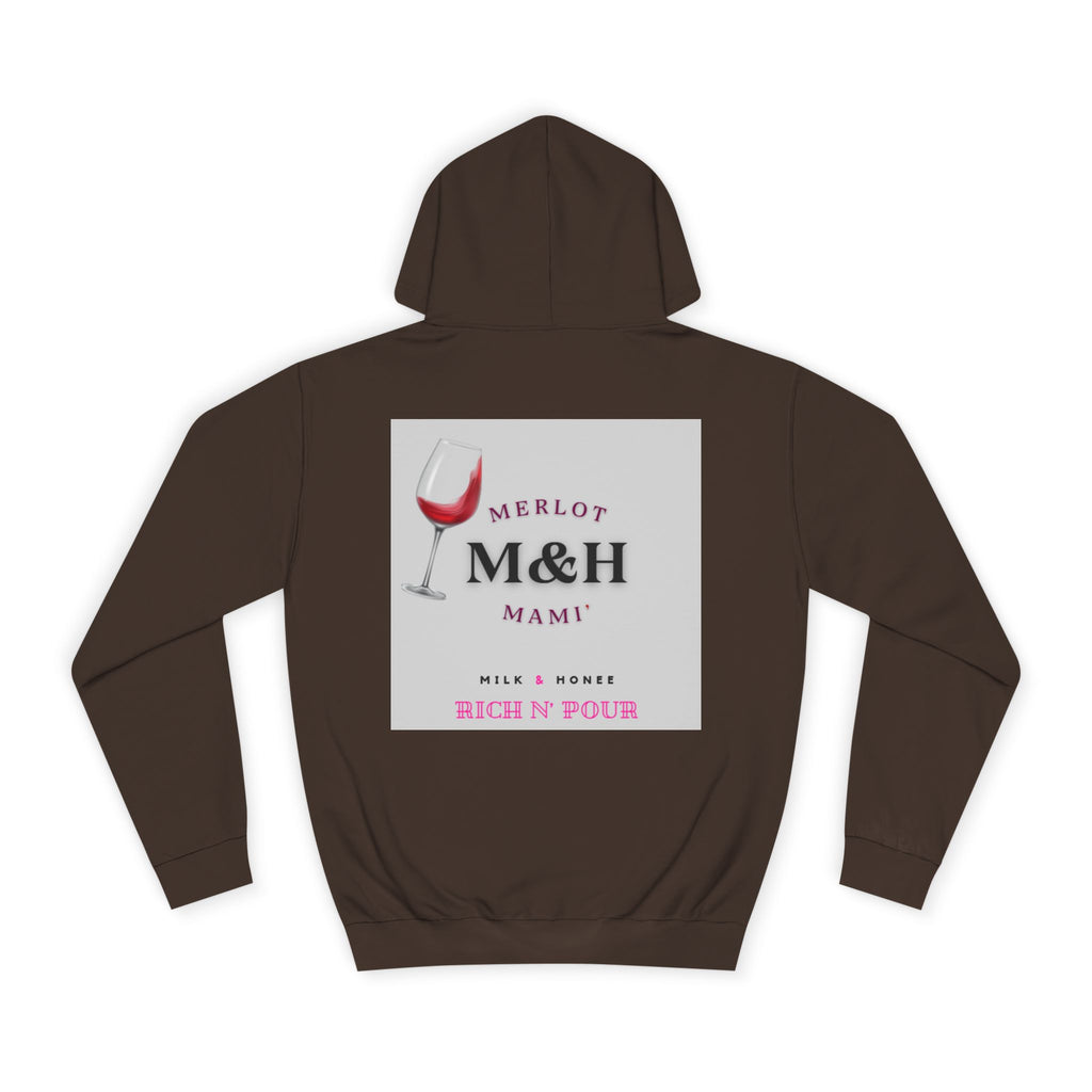 Wine Club Hoodie — "M&H Merlot" Graphic College Pullover