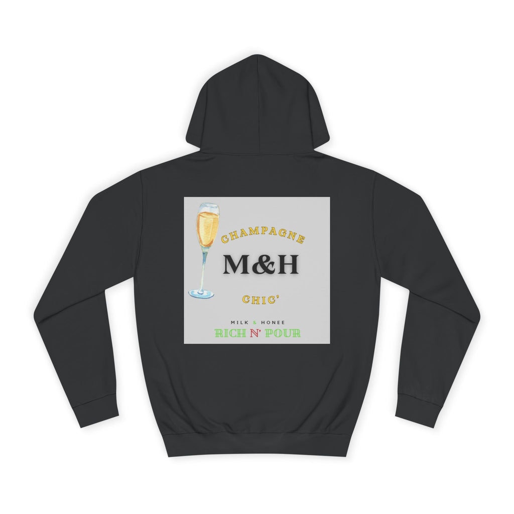 Wine Club Hoodie — "M&H Bubbly" Graphic College Pullover