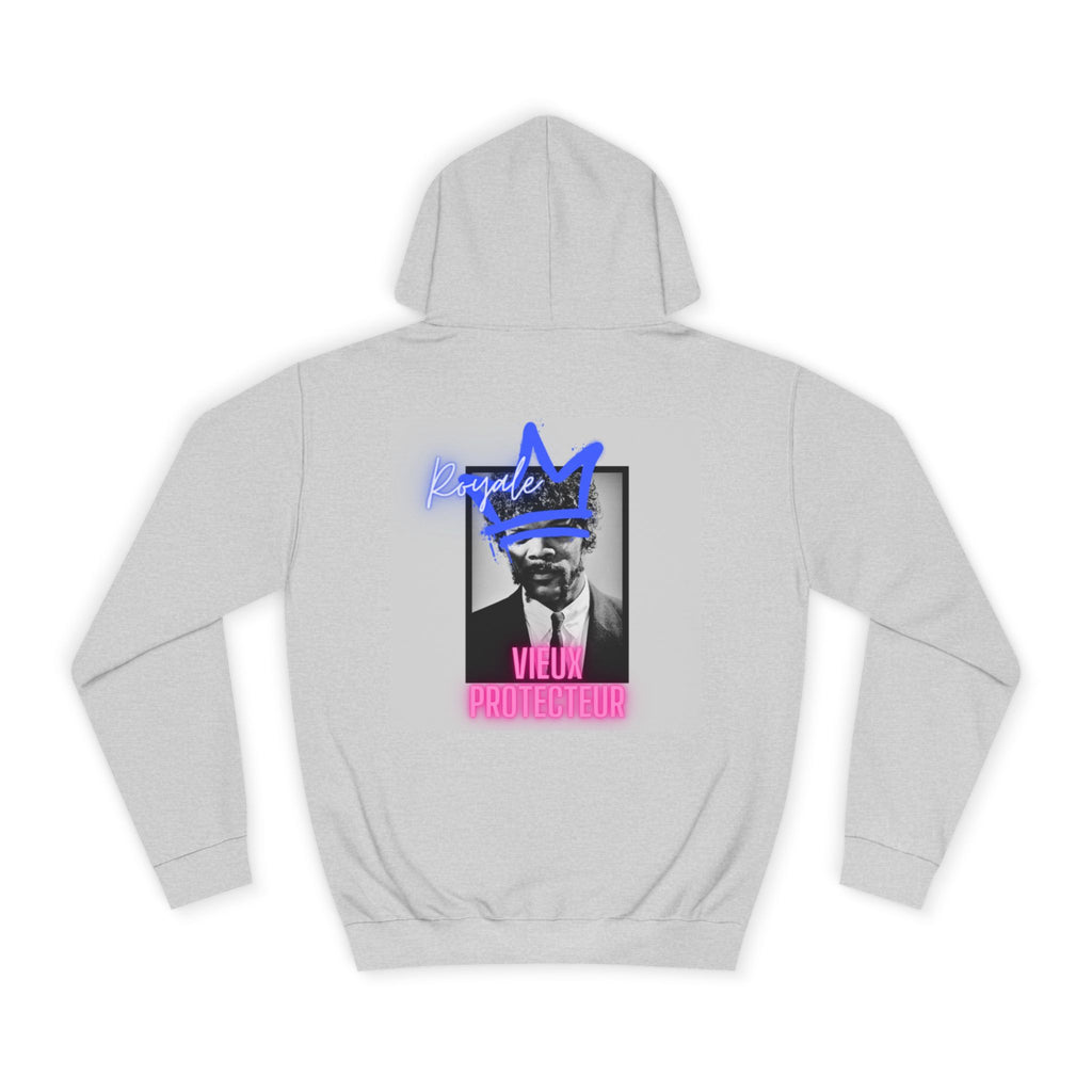 College Hoodie — Retro Neon 'Royale' Graphic Pullover