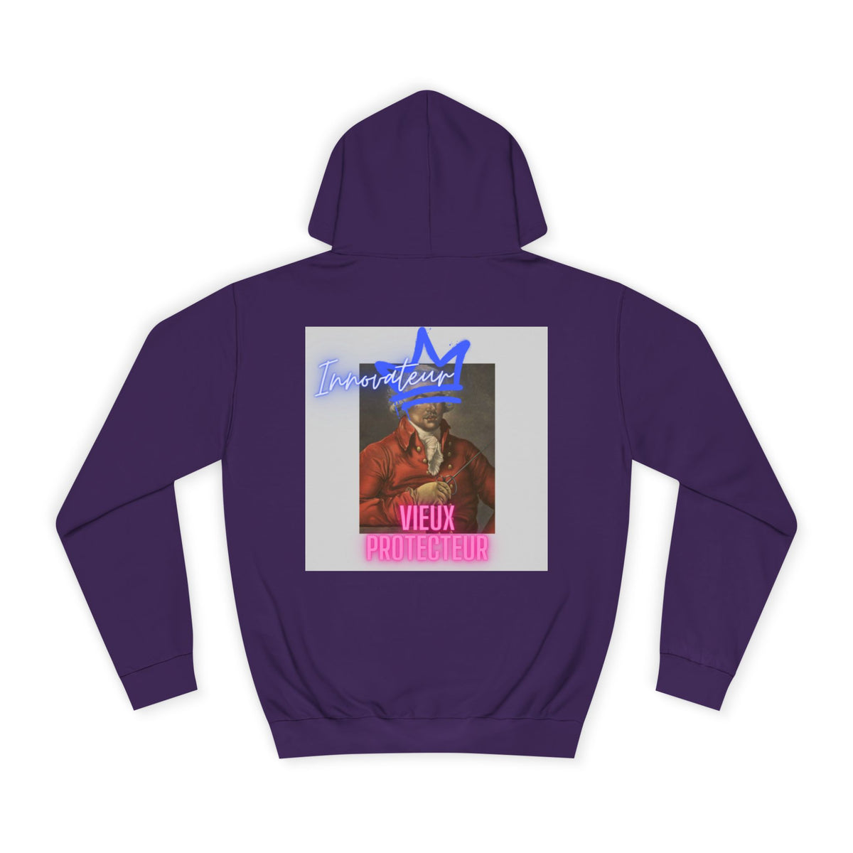 College Hoodie — Retro Neon 'Brozart' Graphic Pullover