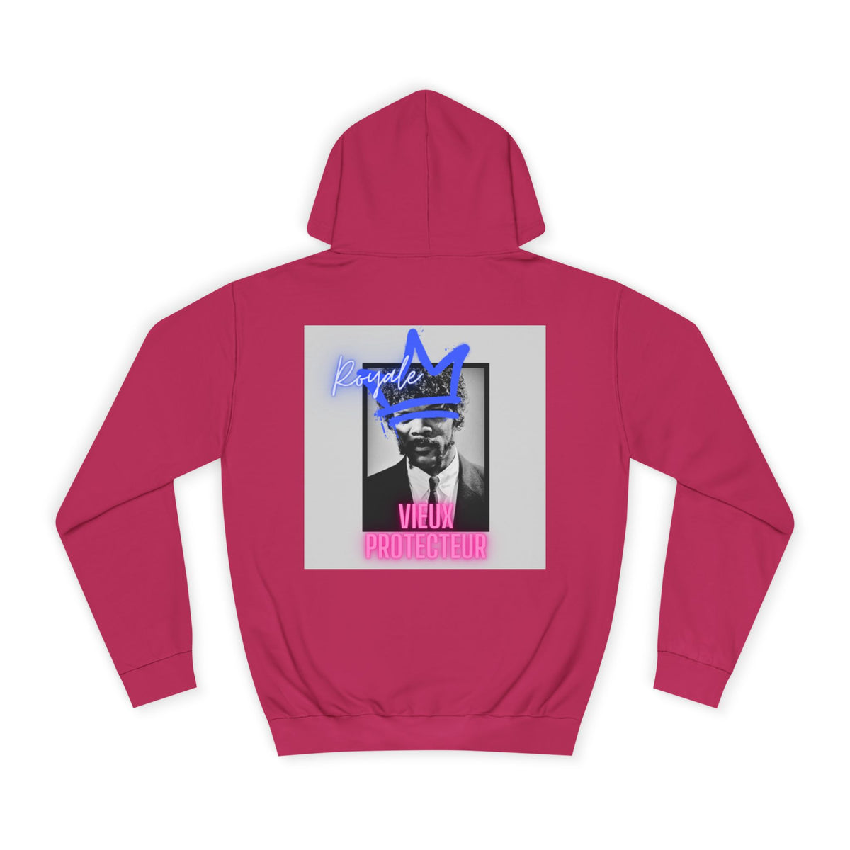 College Hoodie — Retro Neon 'Royale' Graphic Pullover