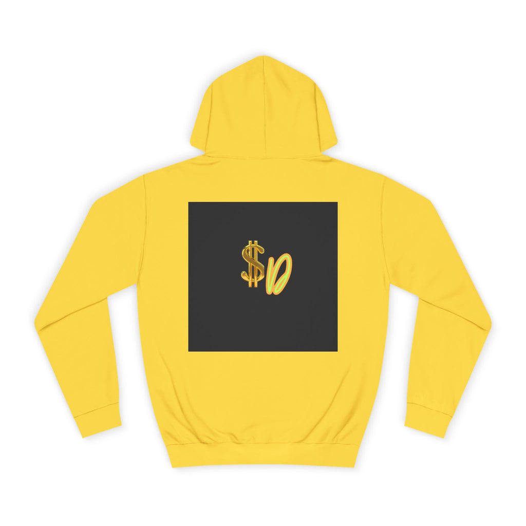 College Hoodie — Retro 'SD' Graphic Pullover
