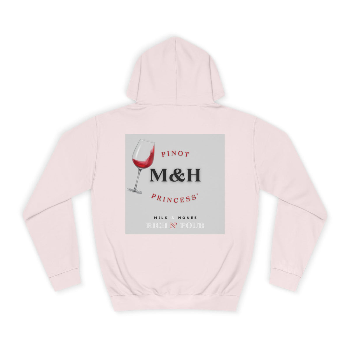 Wine Club Hoodie — "M&H Noir" Graphic College Pullover