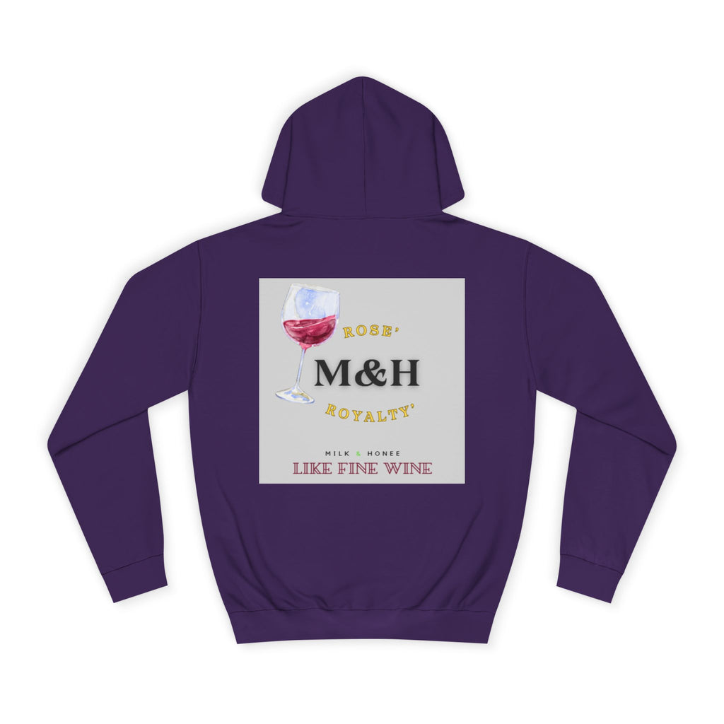 Wine Club Hoodie — "M&H Rose 2" Graphic College Pullover