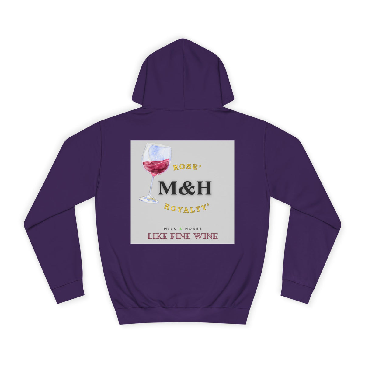 Wine Club Hoodie — "M&H Rose 2" Graphic College Pullover