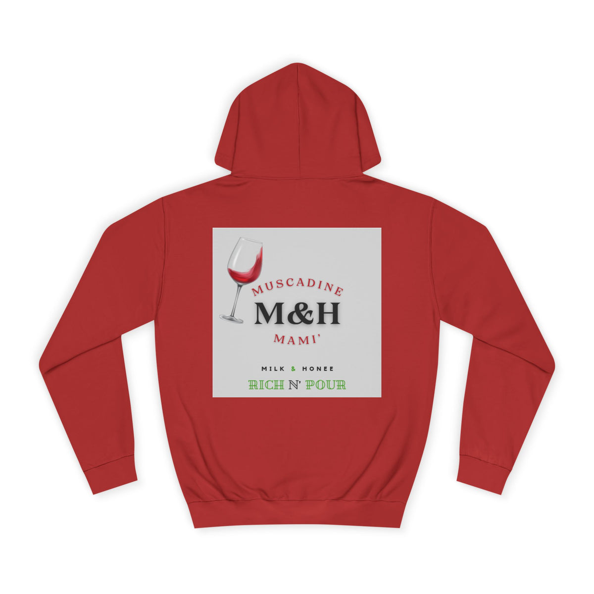 Wine Club Hoodie — "M&H Muscat" Graphic College Pullover
