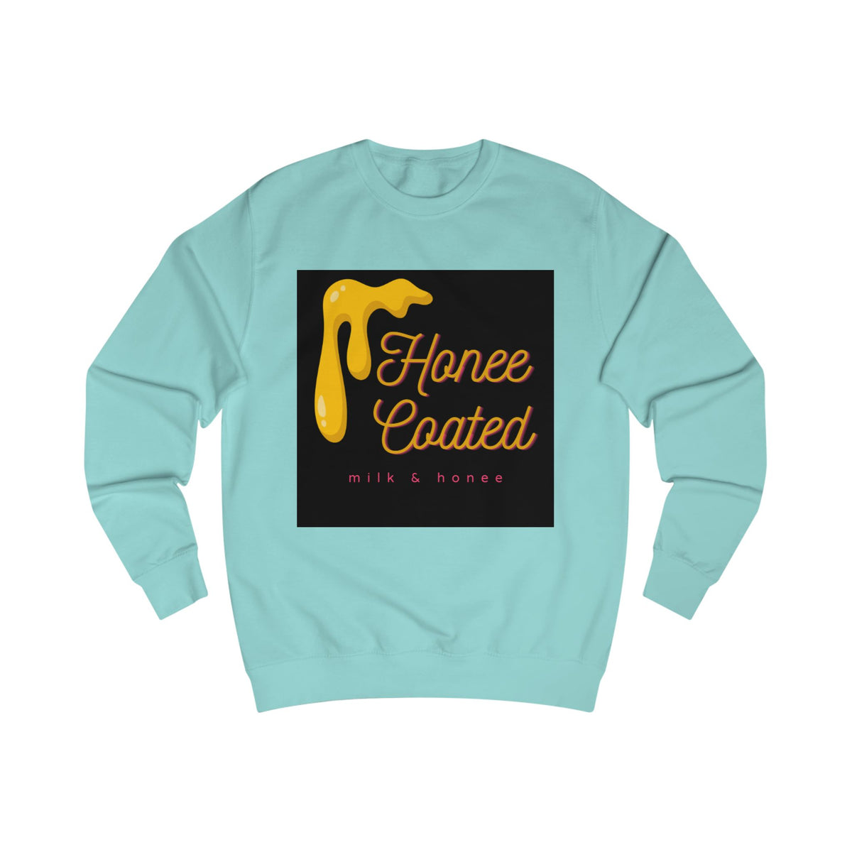 Honee Coated Sweatshirt — Retro Dripping Honey Graphic Crewneck