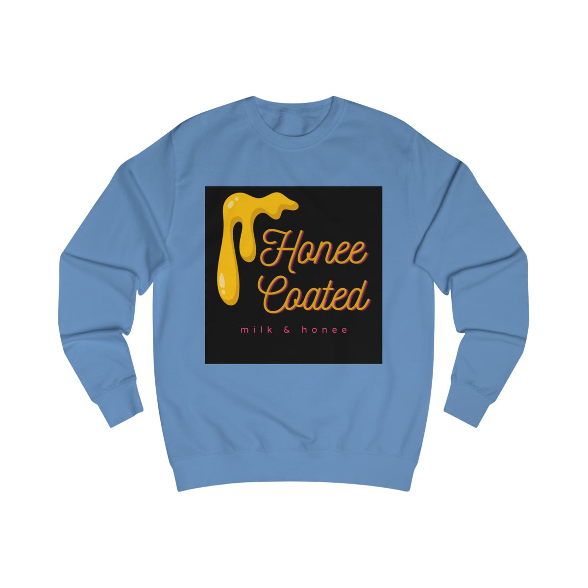 Honee Coated Sweatshirt — Retro Dripping Honey Graphic Crewneck