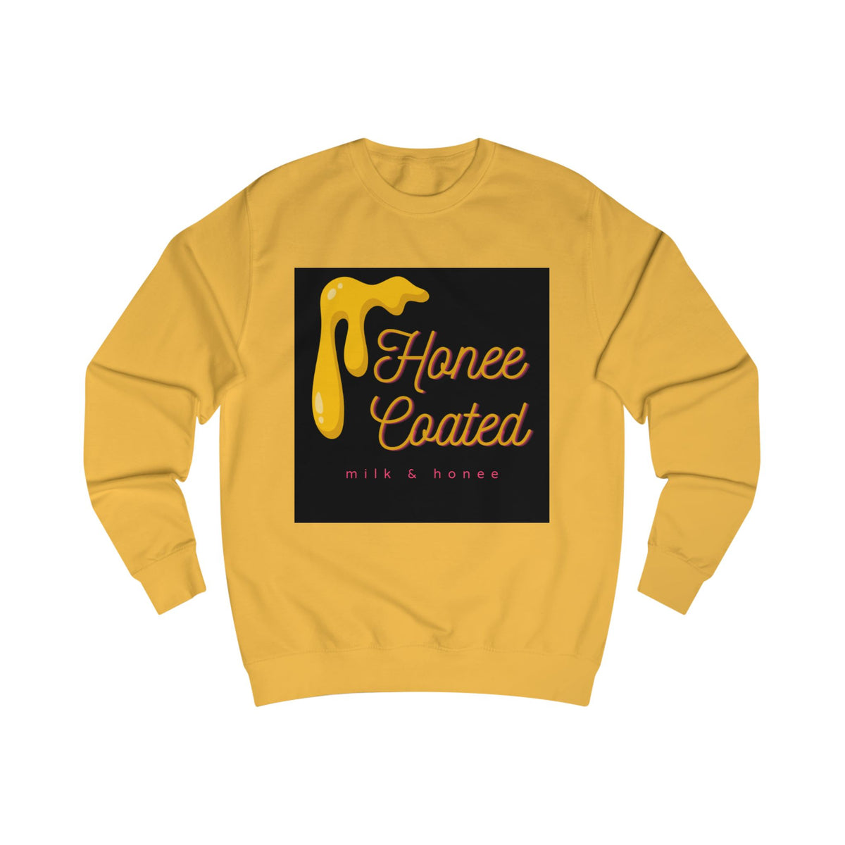 Honee Coated Sweatshirt — Retro Dripping Honey Graphic Crewneck