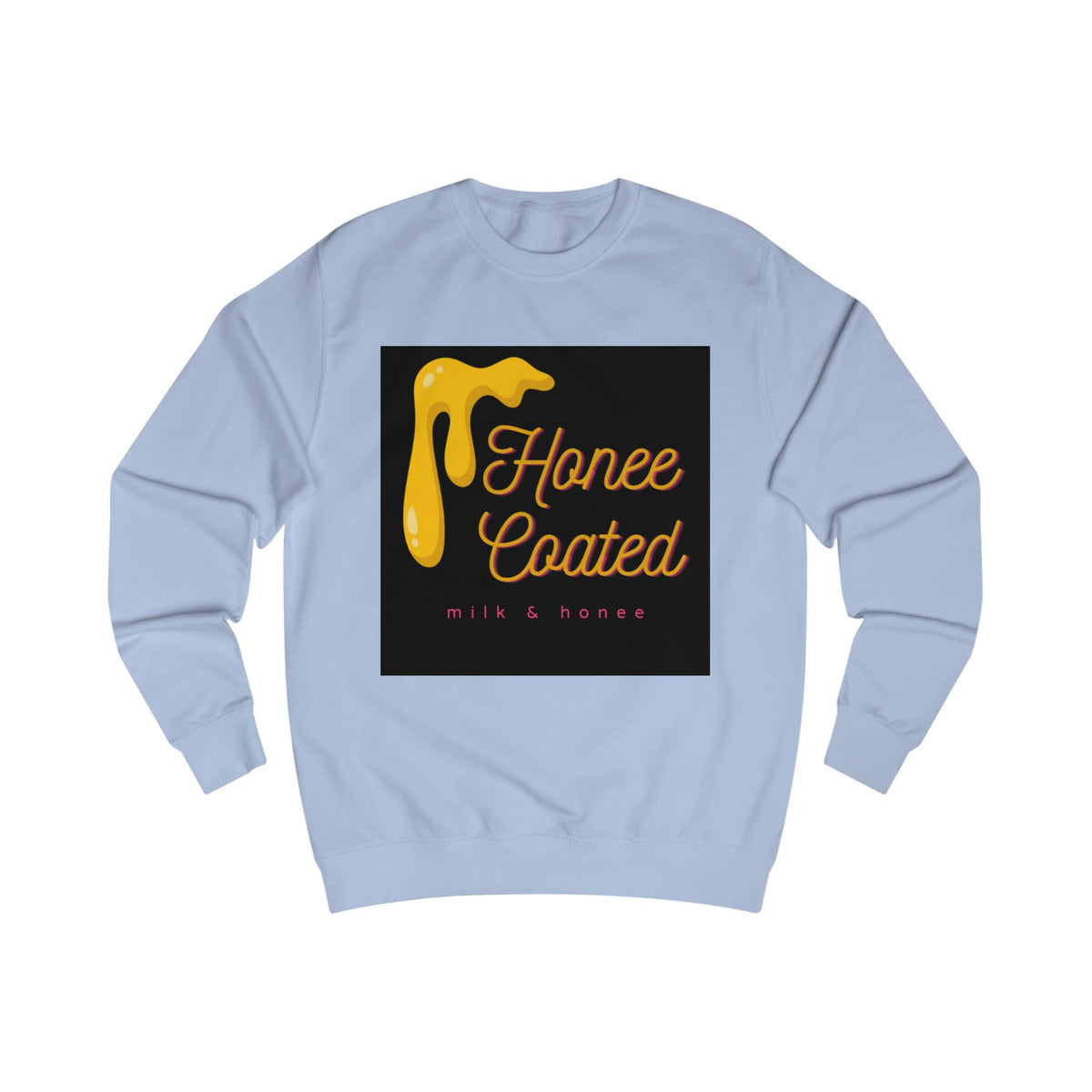 Honee Coated Sweatshirt — Retro Dripping Honey Graphic Crewneck