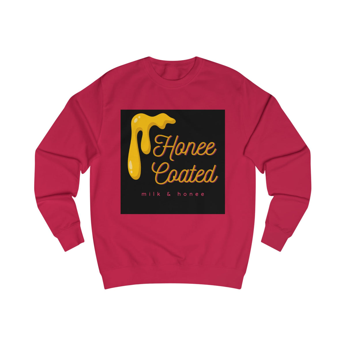 Honee Coated Sweatshirt — Retro Dripping Honey Graphic Crewneck