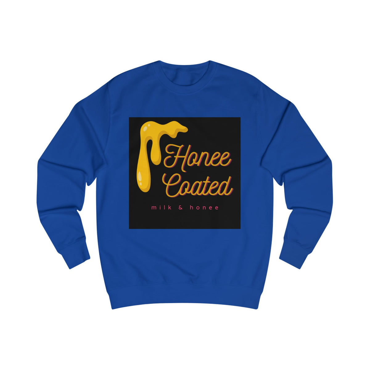 Honee Coated Sweatshirt — Retro Dripping Honey Graphic Crewneck