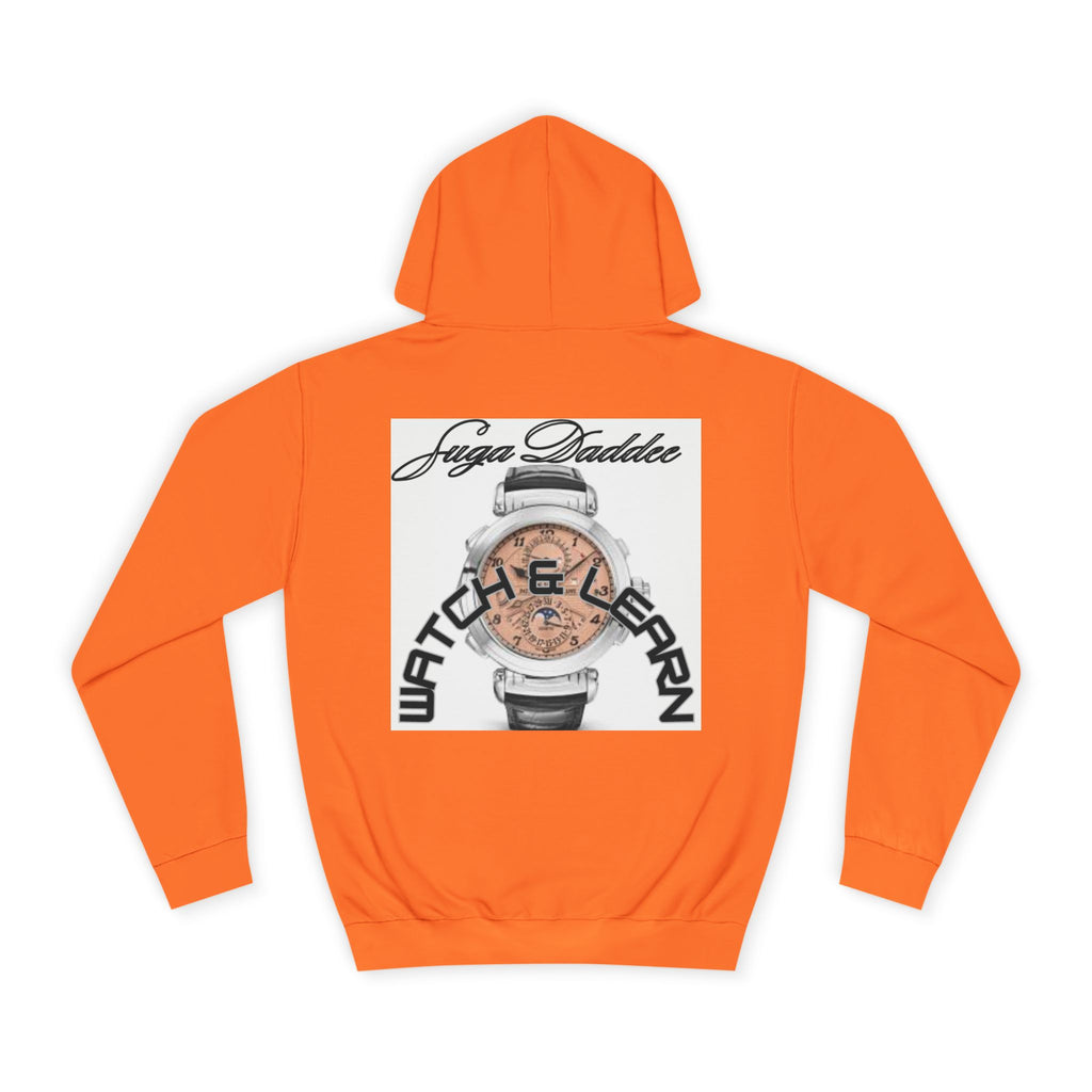 College Hoodie — Retro 'Watch n Learn Rose' Graphic Pullover