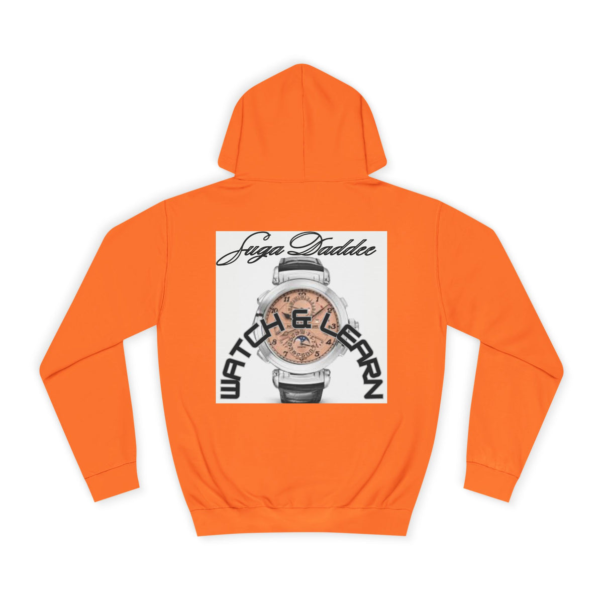 College Hoodie — Retro 'Watch n Learn Rose' Graphic Pullover
