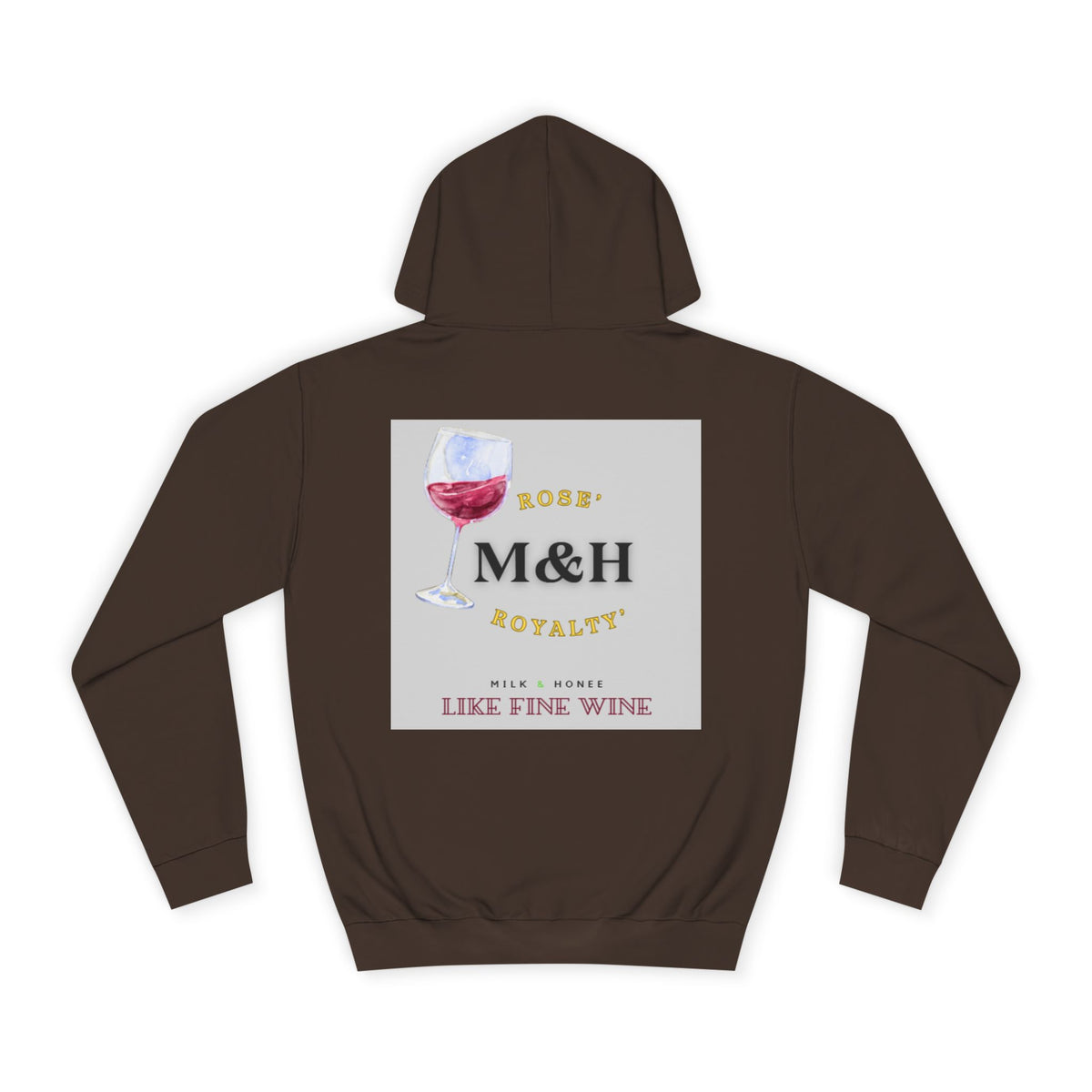 Wine Club Hoodie — "M&H Rose 2" Graphic College Pullover