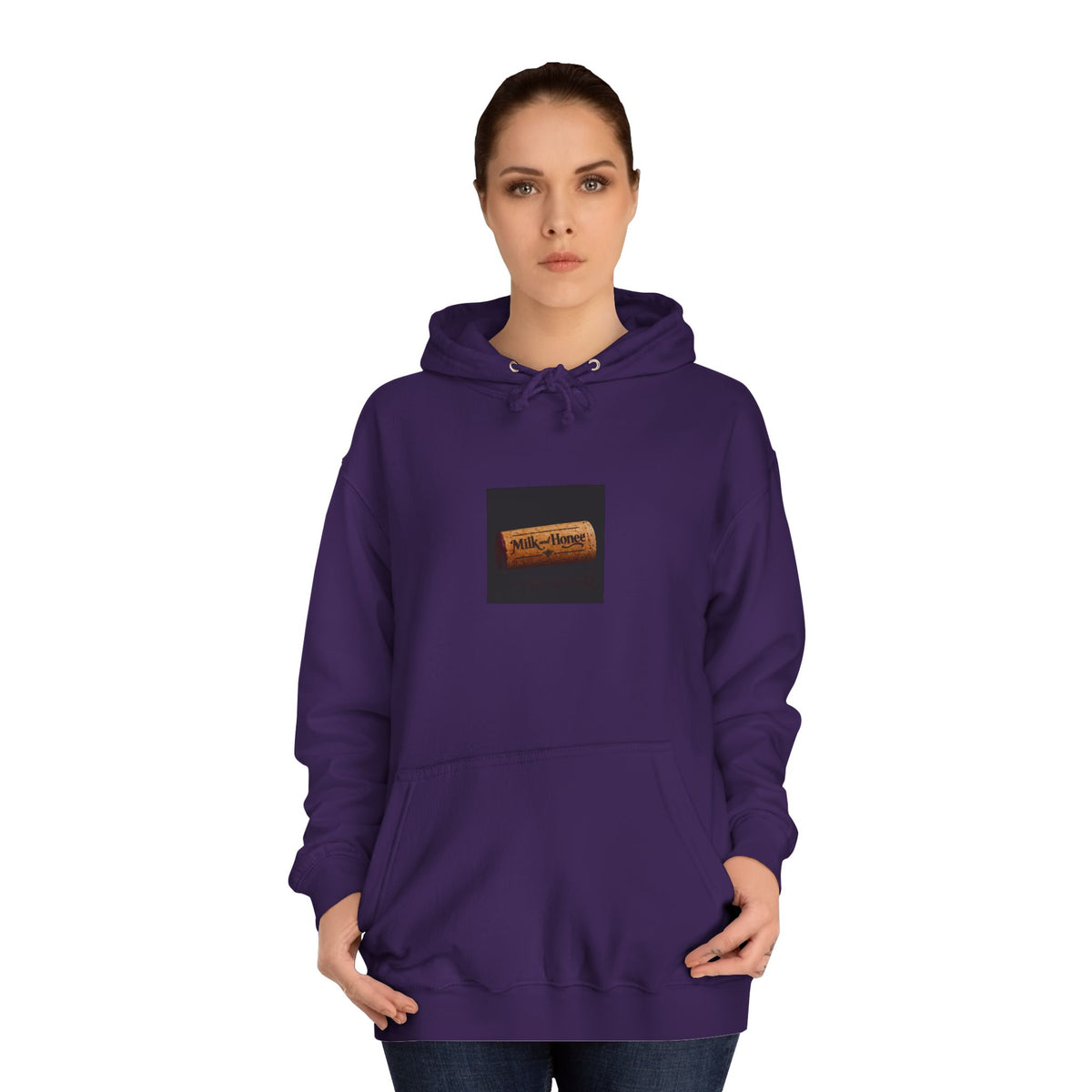 Wine Club Hoodie — "M&H Grigio Flow" Graphic College Pullover